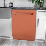 ZLINE 24" Tallac Series 3rd Rack Dishwasher with Copper Panel and Traditional Handle, 51dBa (DWV-C-24)