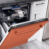 ZLINE 24" Tallac Series 3rd Rack Dishwasher with Copper Panel and Traditional Handle, 51dBa (DWV-C-24)