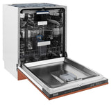 ZLINE 24" Tallac Series 3rd Rack Dishwasher with Copper Panel and Traditional Handle, 51dBa (DWV-C-24)