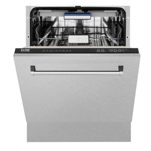 ZLINE 48 in. Kitchen Package with DuraSnow Stainless Dual Fuel Range, Ducted Vent Range Hood and Tall Tub Dishwasher (3KP-RASRH48-DWV)