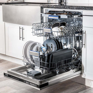 ZLINE 48 in. Kitchen Package with DuraSnow® Stainless Dual Fuel Range, Ducted Vent Range Hood and Tall Tub Dishwasher (3KP-RASRH48-DWV)