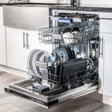 ZLINE 24 in. Tallac Series 3rd Rack Dishwasher with Fingerprint Resistant Stainless Steel Panel and Traditional Handle 51dBa (DWV-SN-24)