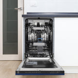 ZLINE 18 in. Tallac Series 3rd Rack Top Control Dishwasher with a Stainless Steel Tub with Blue Gloss Panel, 51dBa (DWV-BG-18)