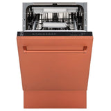 ZLINE 18 in. Tallac Series 3rd Rack Top Control Dishwasher with a Stainless Steel Tub with Copper Panel, 51dBa (DWV-C-18)