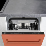 ZLINE 18 in. Tallac Series 3rd Rack Top Control Dishwasher with a Stainless Steel Tub with Copper Panel, 51dBa (DWV-C-18)