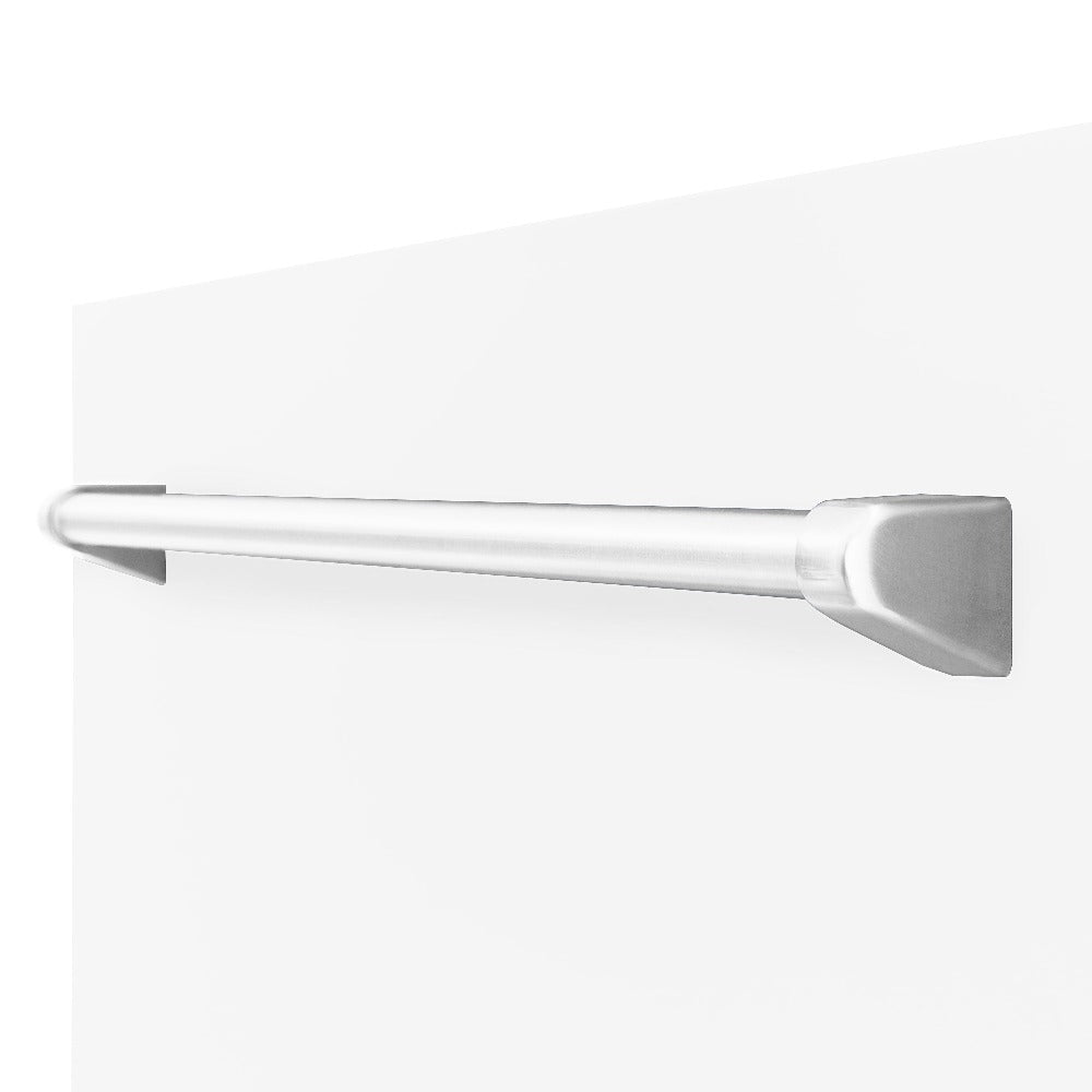 ZLINE 24 in. Tallac Series 3rd Rack Dishwasher with White Matte Panel and Traditional Handle, 51dBa (DWV-WM-24)