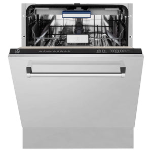 ZLINE 30 in. Kitchen Package with Stainless Steel Dual Fuel Range, Range Hood, Microwave Drawer and Tall Tub Dishwasher (4KP-RARH30-MWDWV)
