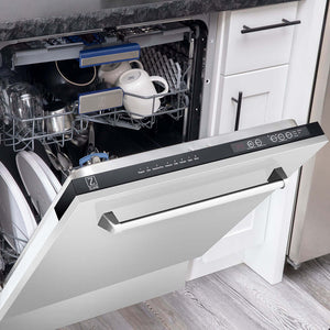 ZLINE 30 in. Kitchen Package with Stainless Steel Dual Fuel Range, Range Hood, Microwave Drawer and Tall Tub Dishwasher (4KP-RARH30-MWDWV)