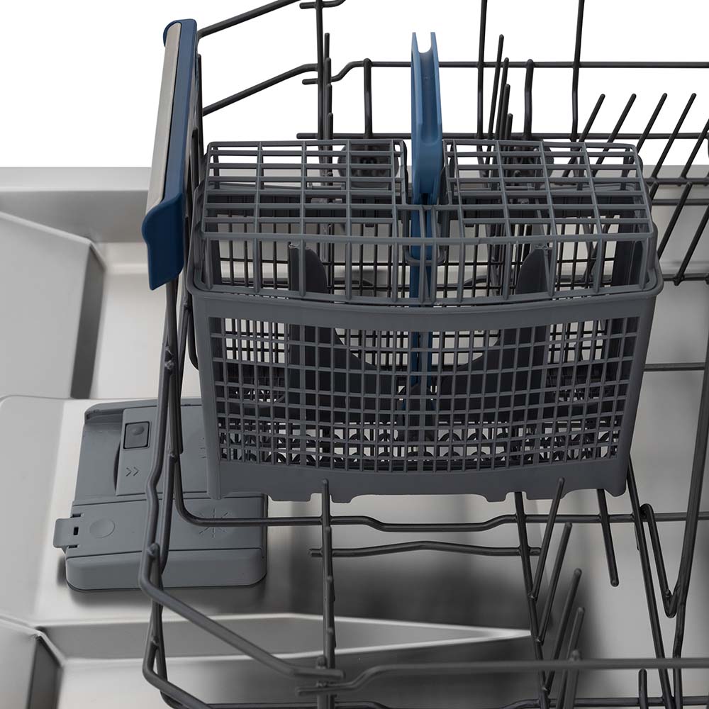 ZLINE 24 in. Tallac Series 3rd Rack Dishwasher with White Matte Panel and Traditional Handle, 51dBa (DWV-WM-24)