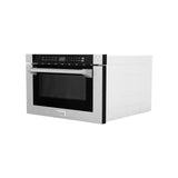 ZLINE 24 in. 1.2 cu. ft. Built-in Microwave Drawer with a Traditional Handle in Fingerprint Resistant Stainless Steel (MWD-1-SS-H)