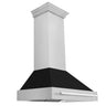 ZLINE 36 in. Fingerprint Resistant Satin Stainless Steel Range Hood (8654SNX-36) Black Matte