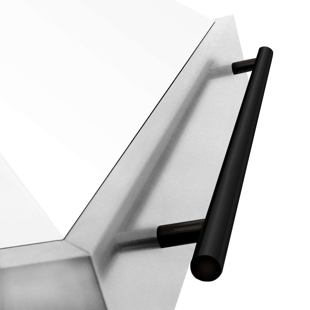 ZLINE Autograph Edition 30 in. Fingerprint Resistant Stainless Steel Range Hood with White Matte Shell and Handle (8654SNZ-WM30)