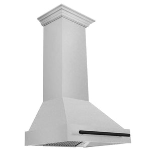 ZLINE Autograph Edition 30 in. Fingerprint Resistant Satin Stainless Steel Range Hood with Fingerprint Resistant Satin Stainless Steel Shell and Handle (8654SNZ-30) Matte Black