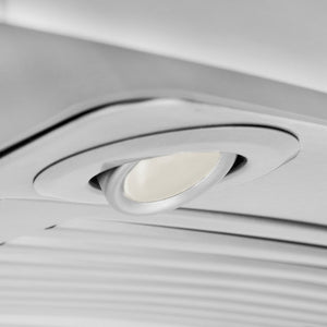 ZLINE Island Mount Range Hood in Stainless Steel with Built-in CrownSound Bluetooth Speakers (GL9iCRN-BT)