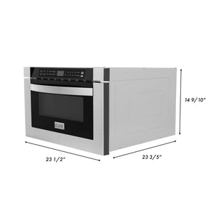 ZLINE 30 in. Kitchen Package with Stainless Steel Dual Fuel Range, Range Hood, Microwave Drawer and Tall Tub Dishwasher (4KP-RARH30-MWDWV)