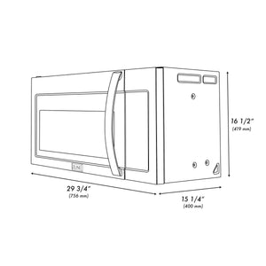 ZLINE 30 in. Stainless Steel Over the Range Convection Microwave Oven with Modern Handle (MWO-OTR-30)