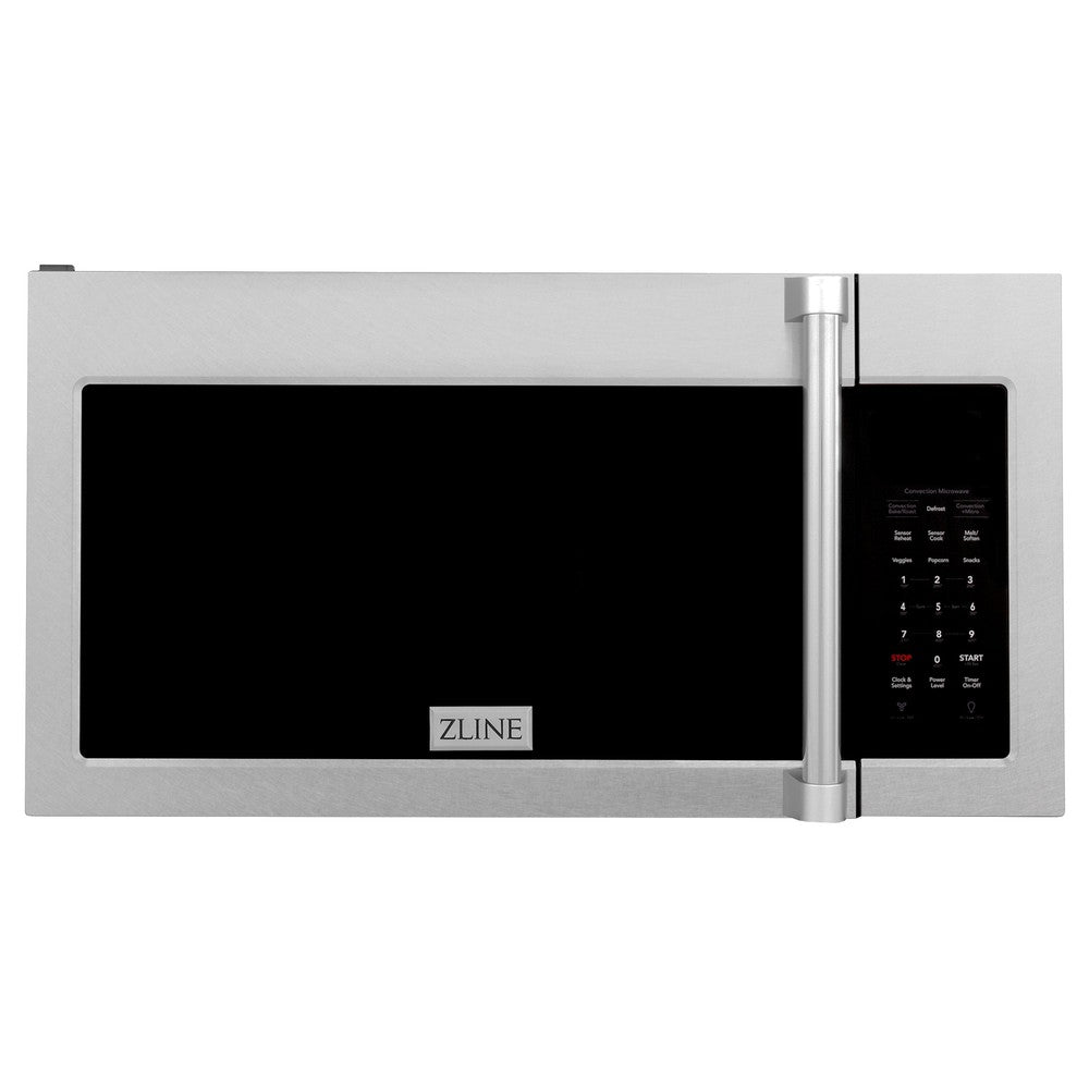 ZLINE Kitchen Package with 30 in. DuraSnow® Stainless Steel Rangetop and 30 in. Over The Range Microwave with Modern Handle (2KP-RTSOTR30)