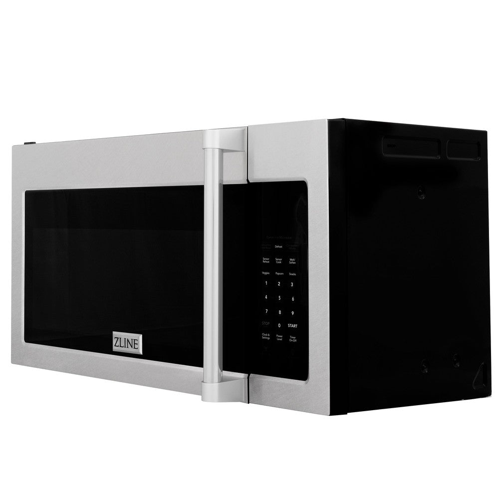 ZLINE Kitchen Package with 30 in. DuraSnow® Stainless Steel Rangetop and 30 in. Over The Range Microwave with Modern Handle (2KP-RTSOTR30)