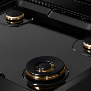 ZLINE Autograph Edition 30 in. Paramount Gas Rangetop with 4 Burners and Porcelain Cooktop in Black Stainless Steel with Champagne Bronze Accents (SRTBZ-30-CB)