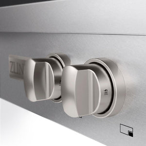 ZLINE 30 in. Paramount Gas Rangetop with 4 Brass Burners and Porcelain Cooktop in DuraSnow® Stainless Steel (SRTS-BR-30)