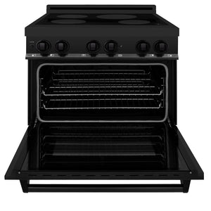 ZLINE 36 in. 4.6 cu. ft. Legacy Induction Range with 5 Element Cooktop and Electric Oven in Black Stainless Steel (RAIND-BS-36)