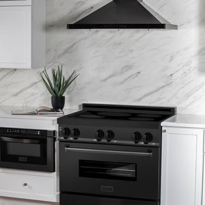 ZLINE 36 in. 4.6 cu. ft. Legacy Induction Range with 5 Element Cooktop and Electric Oven in Black Stainless Steel (RAIND-BS-36)