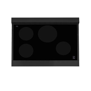 ZLINE 36 in. 4.6 cu. ft. Legacy Induction Range with 5 Element Cooktop and Electric Oven in Black Stainless Steel (RAIND-BS-36)