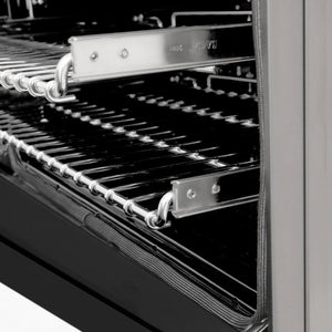 ZLINE 24 in. 2.8 cu. ft. Legacy Dual Fuel Range with 4 Burner Gas Cooktop and Electric Convection Oven in Stainless Steel (RA24)