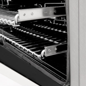 ZLINE 24 in. 2.8 cu. ft. Legacy Dual Fuel Range with 4 Burner Gas Cooktop and Electric Convection Oven in DuraSnow® Stainless Steel and White Matte Door (RAS-WM-24)