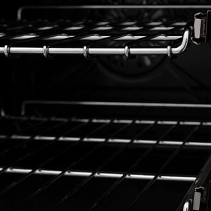 ZLINE Autograph Edition 60 in. 7.4 cu. ft. Legacy Dual Fuel Range with 9 Burner Gas Cooktop and 2 Electric Convection Ovens in DuraSnow® Stainless Steel and Matte Black Accents (RASZ-SN-60-MB)