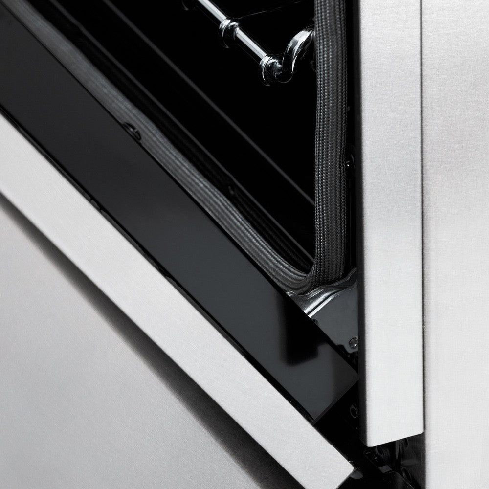 ZLINE Autograph Edition 60 in. 7.4 cu. ft. Legacy Dual Fuel Range with 9 Burner Gas Cooktop and 2 Electric Convection Ovens in DuraSnow® Stainless Steel and Matte Black Accents (RASZ-SN-60-MB)
