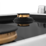 ZLINE 30 in. Gas Cooktop with 4 Brass Burners and Black Porcelain Top (RC-BR-30-PBT)