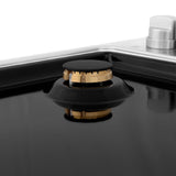 ZLINE 30 in. Gas Cooktop with 4 Brass Burners and Black Porcelain Top (RC-BR-30-PBT)
