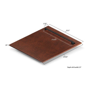 ZLINE 24" Tallac Series 3rd Rack Dishwasher with Hand-Hammered Copper Panel and Traditional Handle, 51dBa (DWV-HH-24)