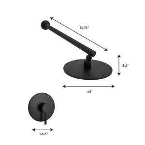 ZLINE El Dorado Rainfall Shower Faucet in Matte Black (ELD-SHF-MB)