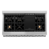 ZLINE 48 in. Professional Dual Fuel Range in Stainless Steel with Brass Burners (RA-BR-48)