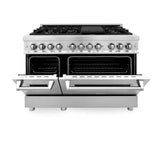ZLINE 48 in. Kitchen Package with Stainless Steel Dual Fuel Range, Convertible Vent Range Hood and Tall Tub Dishwasher (3KP-RARH48-DWV)