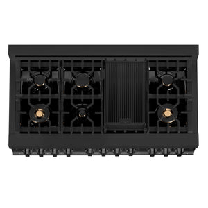 ZLINE Kitchen Package with Black Stainless Steel Refrigerator, 48 in. Dual Fuel Range, 48 in. Range Hood, Microwave Drawer, and 24 in. Tall Tub Dishwasher (5KPR-RABRH48-MWDWV)