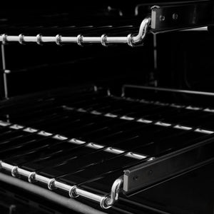 ZLINE Autograph Edition 48 in. 6.0 cu. ft. Legacy Dual Fuel Range with 7 Burner Gas Cooktop and 2 Electric Ovens in Stainless Steel and Matte Black Accents (RAZ-48-MB)