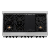 ZLINE 48 in. Autograph Edition Kitchen Package with Stainless Steel Dual Fuel Range, Range Hood, Dishwasher and Refrigeration Including External Water Dispenser with Matte Black Accents (4AKPR-RARHDWM48-MB)