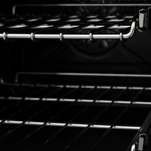 ZLINE Autograph Edition 36 in. 4.6 cu. ft. Legacy Dual Fuel Range with 6 Burner Gas Cooktop and Electric Convection Oven in Stainless Steel with White Matte Door and Matte Black Accents (RAZ-WM-36-MB)