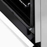 ZLINE Autograph Edition 60 in. 7.4 cu. ft. Dual Fuel Range with Gas Stove and Electric Oven in DuraSnow® Stainless Steel with White Matte Doors and Matte Black Accents (RASZ-WM-60-MB)