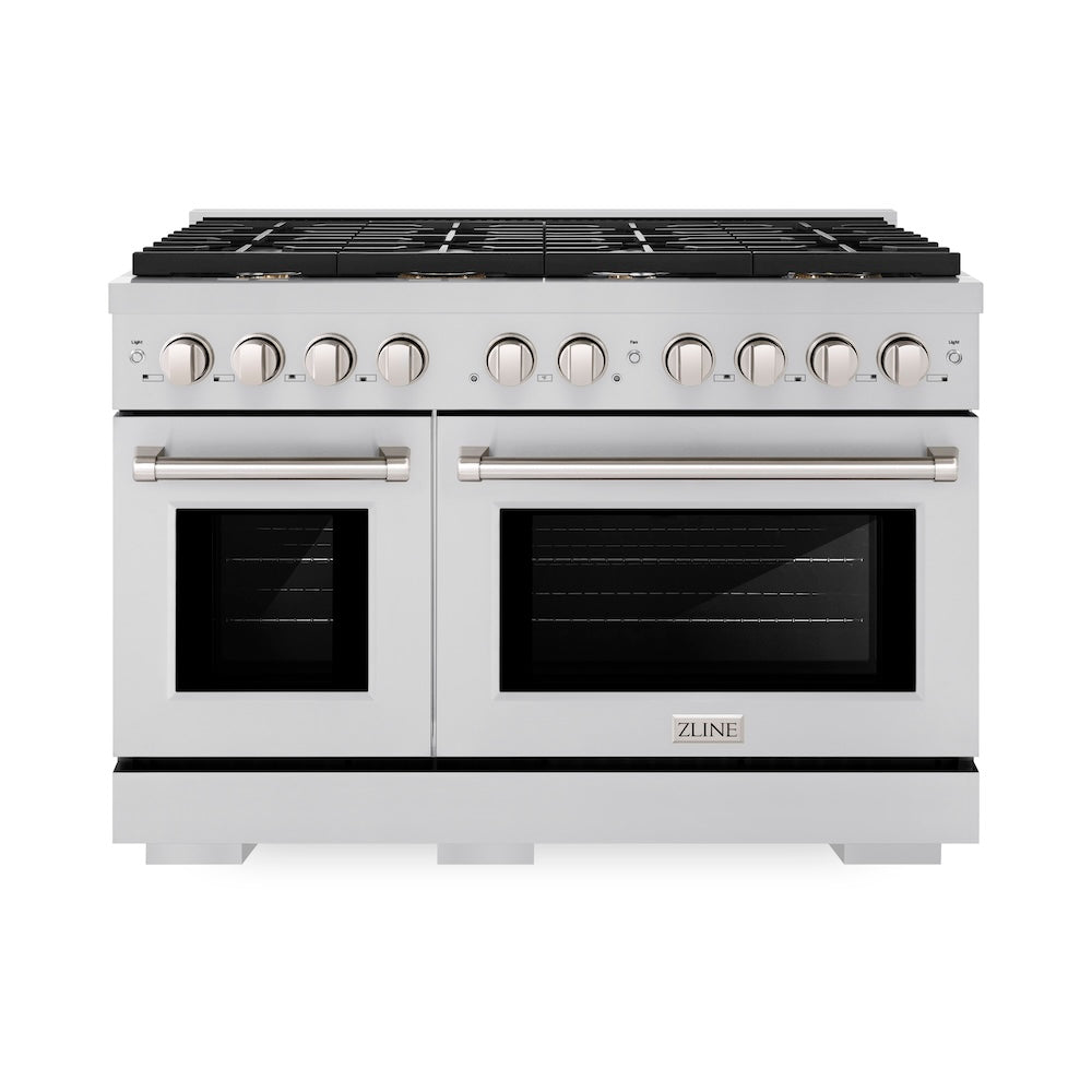 ZLINE 48 In. Freestanding Gas Range in Stainless Steel with Brass Burners (SGR-BR-48)