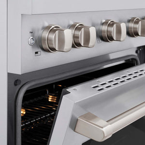 ZLINE 30 in. 4.2 cu. ft. Paramount Gas Range with 4 Burner Cooktop and Convection Gas Oven in Stainless Steel (SGR30)