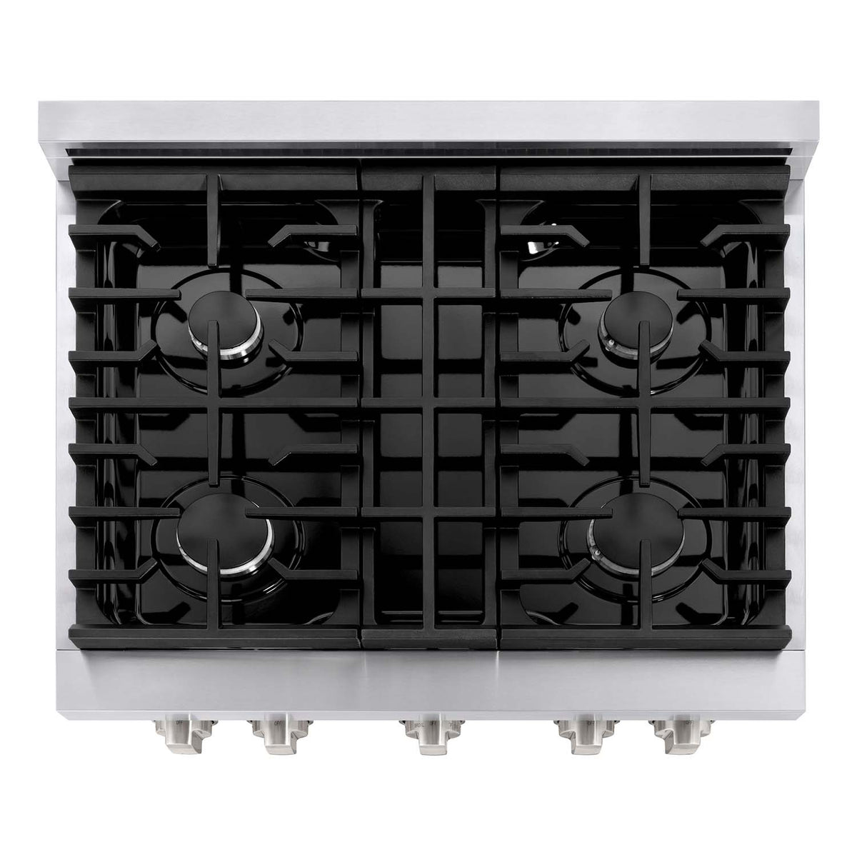 ZLINE 30 in. Kitchen Package with Stainless Steel Gas Range and Convertible Vent Range Hood (2KP-SGRRH30)