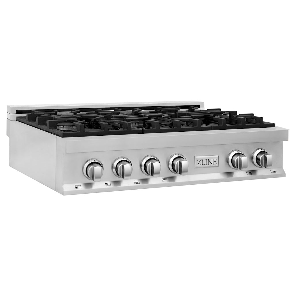 ZLINE 36 in. Legacy Gas Rangetop with 6 Burners and Porcelain Cooktop in Stainless Steel (RT36)