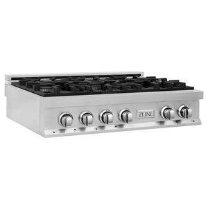 ZLINE 36 in. Legacy Gas Rangetop with 6 Burners and Porcelain Cooktop in Stainless Steel (RT36)