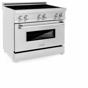 ZLINE 36 in. 4.6 cu. ft. Legacy Induction Range with 5 Element Cooktop and Electric Convection Oven in Stainless Steel (RAIND-36)