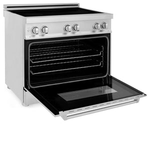 ZLINE 36 in. 4.6 cu. ft. Legacy Induction Range with 5 Element Cooktop and Electric Convection Oven in Stainless Steel (RAIND-36)