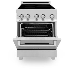ZLINE 24 in. 2.8 cu. ft. Legacy Induction Range with 4 Element Cooktop and Electric Convection Oven in Stainless Steel (RAIND-24)